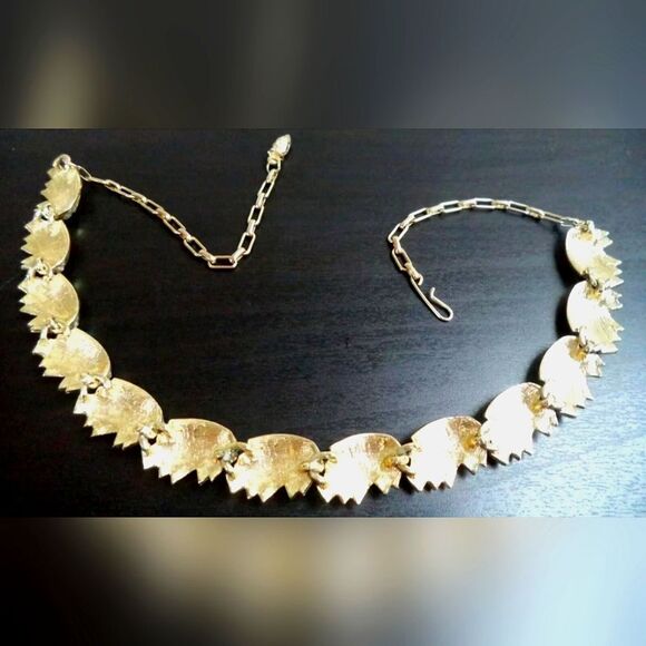 VINTAGE ESTATE UNSIGNED LISNER AB RHINESTONE 18 3/4" NECKLACE - Picture 2 of 2